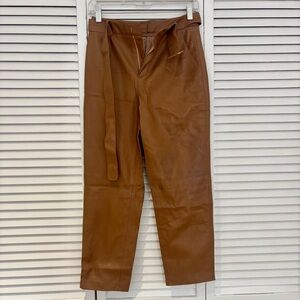 Brown Faux Leather Pants NEW